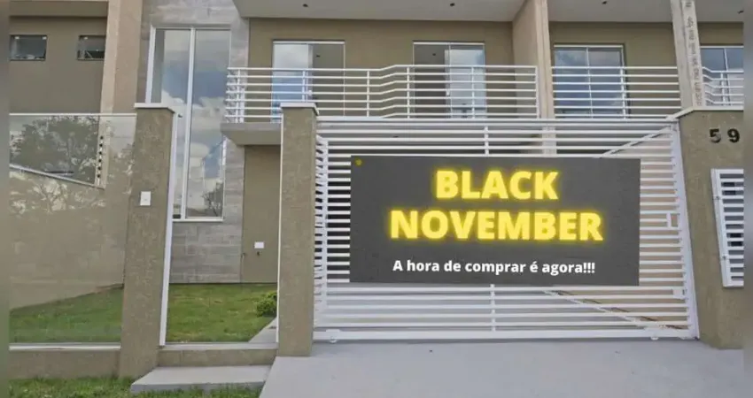 Black november - sobrado novo frente pra rua à venda, na cidade jardim em são josé dos pinhais pr