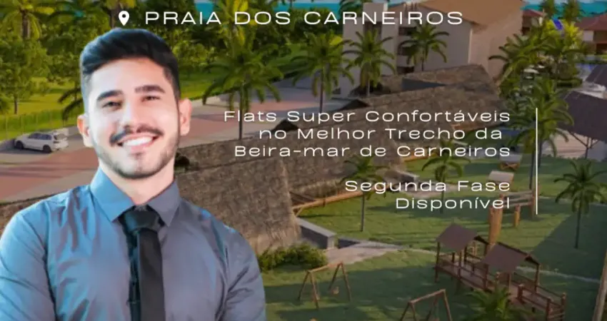 Apartamento Beira-mar na Praia dos Carneiros | Melhor Trecho | 1 Quarto | Lazer Completo