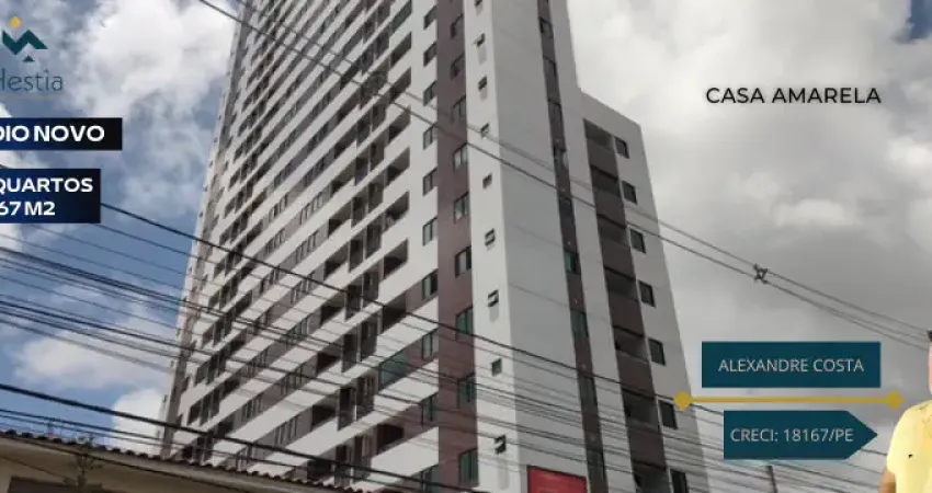 APARTAMENTO NOVO - 03 QUARTOS - CASA AMARELA/RECIFE - EXCELENTE LOCALIZAÇÃO