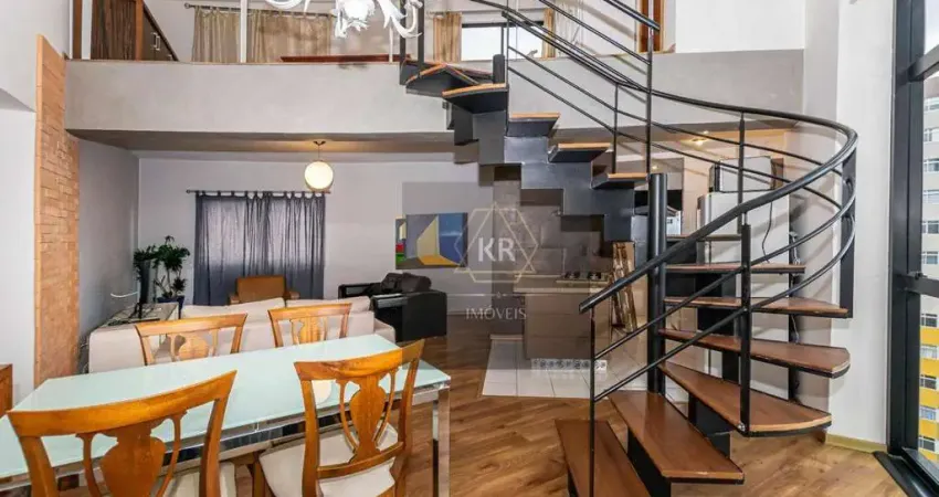 Maravilhoso loft para locação, mobiliado e decorado, bairro bigorrilho, curitiba.