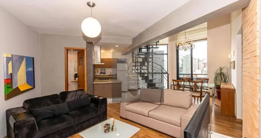 Loft mobiliado no bigorrilho - duas vagas e linda vista para cidade