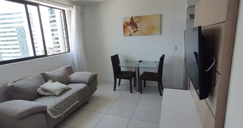 Apartamento com 1 quarto em boa viagem mobiliado com piscina na cobertura