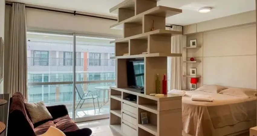 Studio Mobiliado para Locação no Brooklin- 48m² com 1 Vaga de Garagem - por R$ 4.500,00 - São Paulo/SP