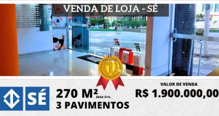 Loja para locação no bairro da sé - centro com 273m2. código lo0002