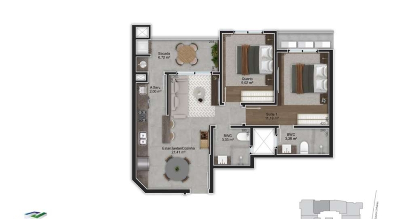 Apartamento com 2 quartos à venda na Rua Lauro Linhares, 1815, Trindade, Florianópolis