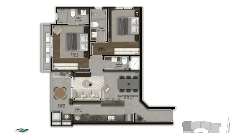 Apartamento com 2 quartos à venda na Rua Lauro Linhares, 1815, Trindade, Florianópolis