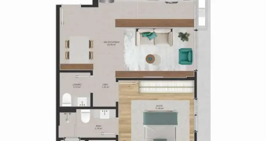 Apartamento com 1 quarto à venda na Rua José Boiteux, 155, Centro, Florianópolis