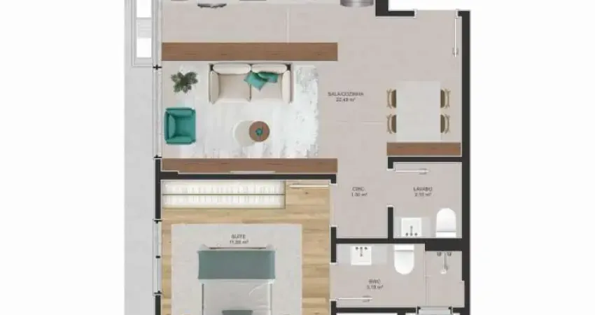 Apartamento com 1 quarto à venda na Rua José Boiteux, 155, Centro, Florianópolis