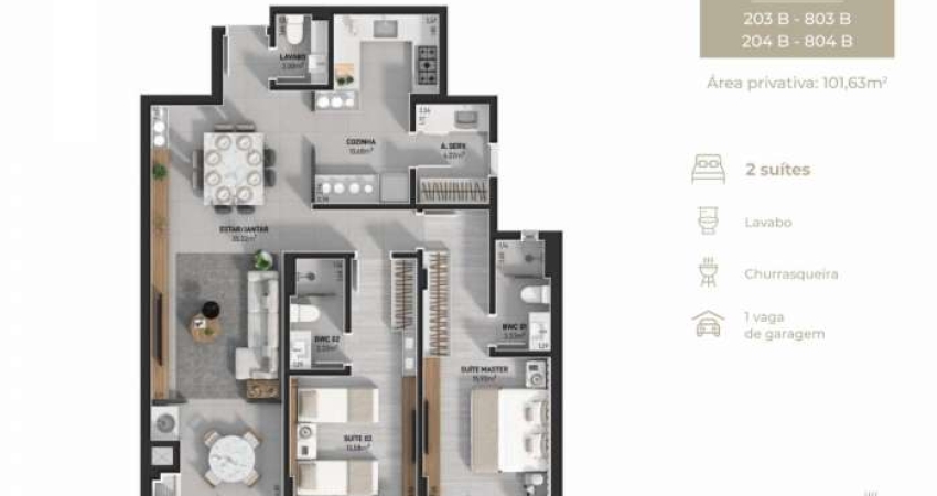 Apartamento com 2 quartos à venda na Rua Marcílio Dias, 7, Estreito, Florianópolis