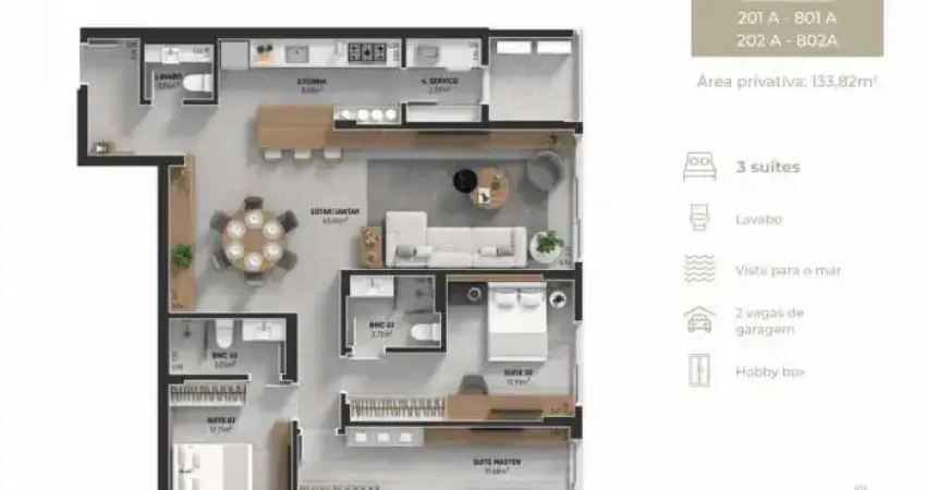 Apartamento com 3 quartos à venda na Rua Marcílio Dias, 7, Estreito, Florianópolis