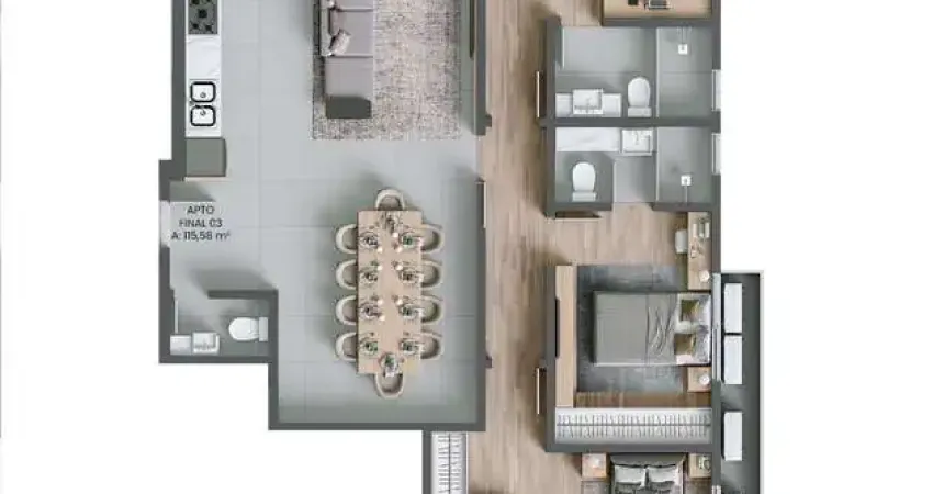 Apartamento com 3 quartos à venda na Rua Allan Kardec, 120, Agronômica, Florianópolis