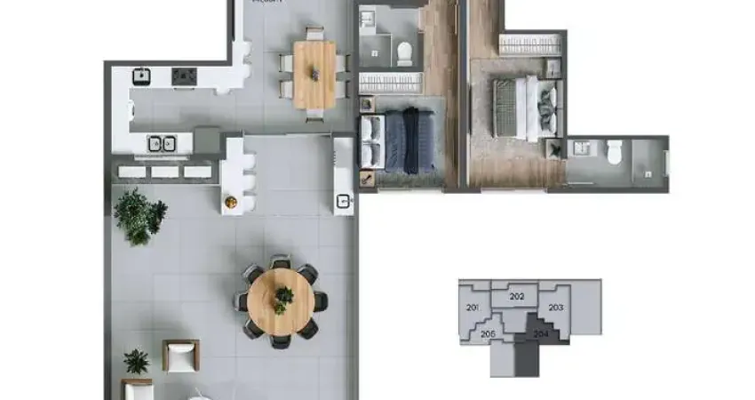 Venda | Apartamento Garden 2 suítes + 1 vg e hb