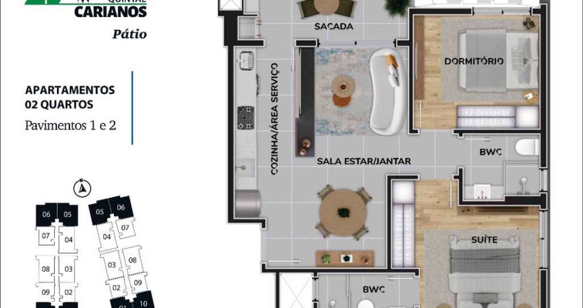 Apartamento com 2 quartos à venda na Avenida Deputado Diomício Freitas, 95, Carianos, Florianópolis