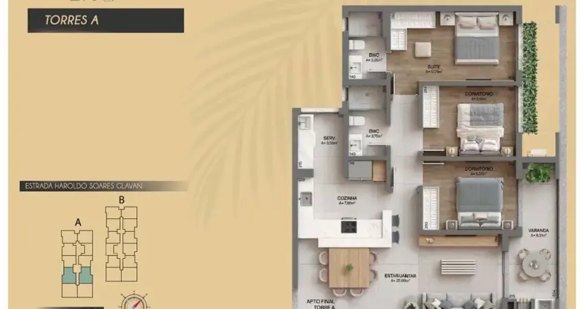 Apartamento com 3 quartos à venda na Estrada Haroldo Soares Glavan, 566, Cacupé, Florianópolis