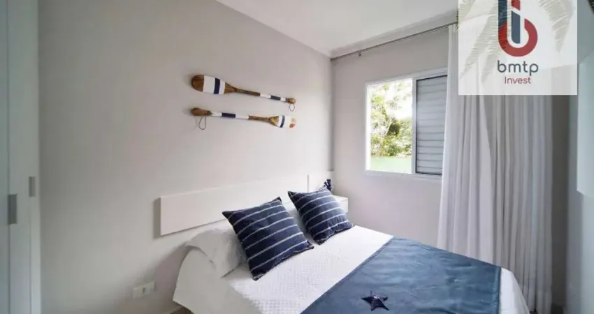 Apartamento com 2 dormitórios à venda, 42 m² por r$ 370.000,00 - chácara vista linda - bertioga/sp