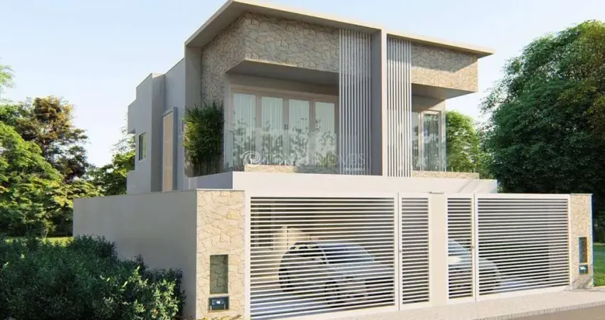 Casa moderna com 3 dormitórios e área gourmet no alto são bento