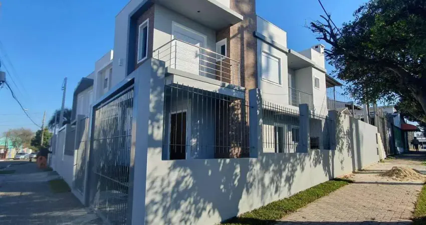 Sobrado de esquina com 3 dormitórios no bairro nsg em canoas.