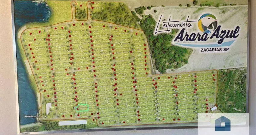 Terreno à venda, 478 m² por R$ 250.000,00 - Centro - Zacarias/SP