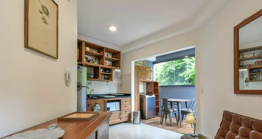 Apartamento garden para venda em pinheiros com 1 quarto, 47m²