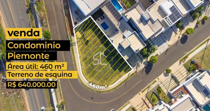 Lote em condomínio para venda em residencial piemonte, 459m²