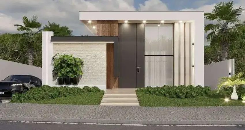 Casa moderna à venda no alphaville vespasiano com espaço gourmet e garagem