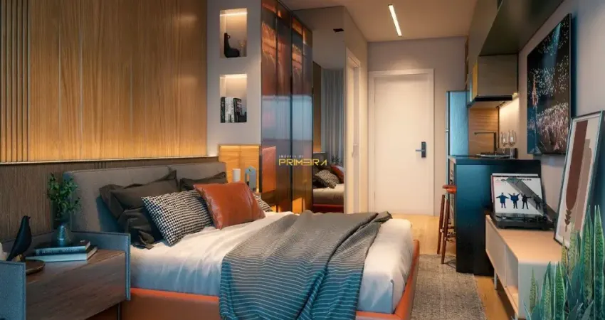 Gadens Mora - Studio 19.36m2 com vaga de garagem no Centro