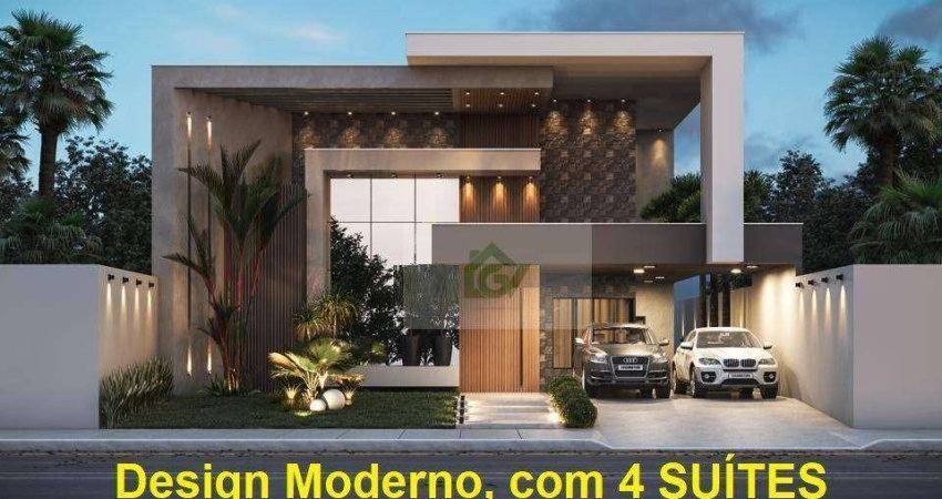 Casa nova com 4 dormitórios 4 Suítes à venda, 300 m² por R$ 1.600.000 - Praia do Indaiá - Caraguatatuba/SP