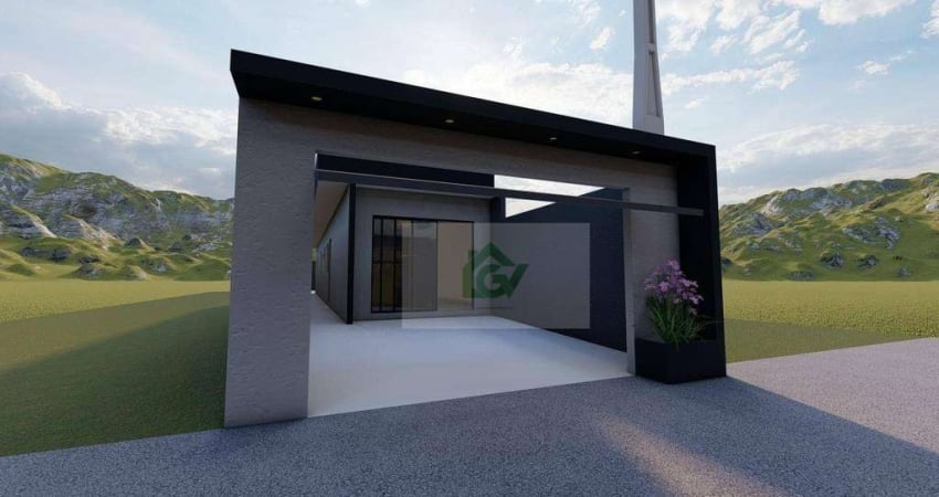 Casa nova com 2 dormitórios Suíte à venda, 65 m² por R$ 350.000 - Golfinho - Caraguatatuba/SP