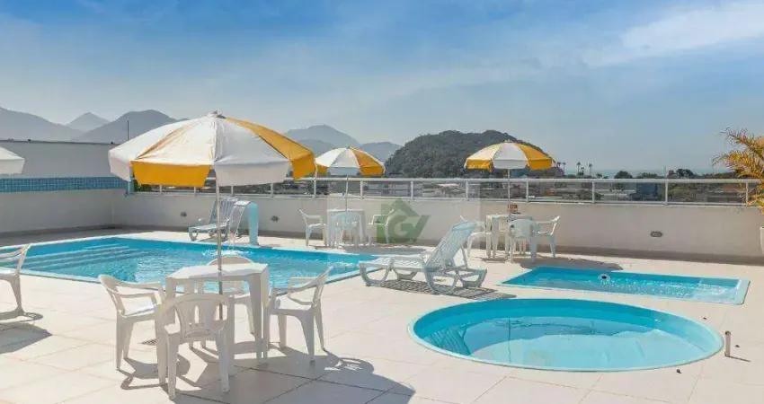 Cobertura com 2 dormitórios suíte à venda, 70 m² por r$ 485.000 - centro - ubatuba/sp