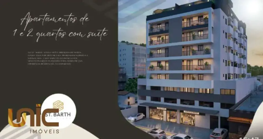 Lançamento no centro da cidade, apartamentos de 1 e 2 quartos
