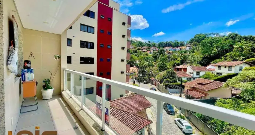 Apartamento com 1 dormitório à venda, 49 m² por r$ 460.000,00 - agriões - teresópolis/rj