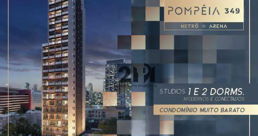 Studio com 1 dormitório à venda, 25 m² por r$ 342.000,00 - pompéia - são paulo/sp