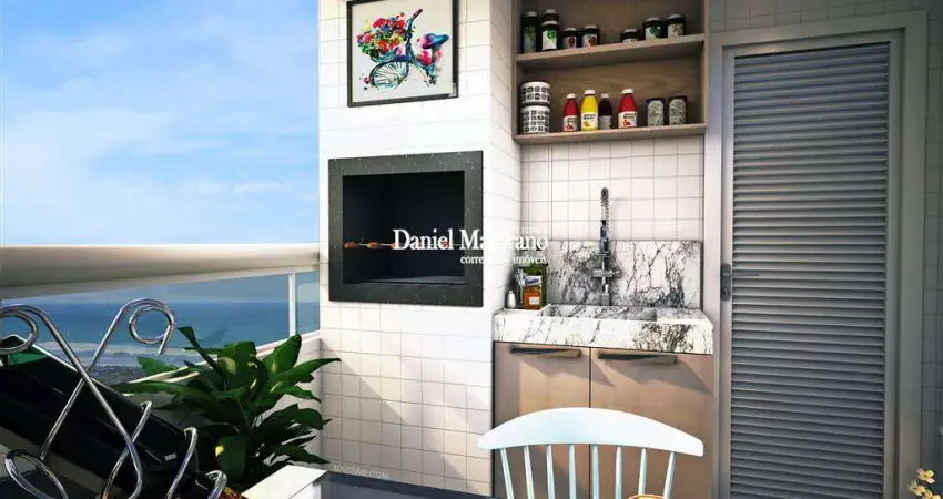 Apto de 2 dorm c/ suíte, VISTA MAR, 73,65 m² de área útil, 70 METROS da PRAIA. Bairro: Maracanã.