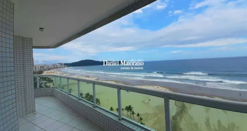 Apto de 3 dorm c/ 1 suíte, frente mar, 2 vagas, 123,58 m² de área útil. bairro: guilhermina.