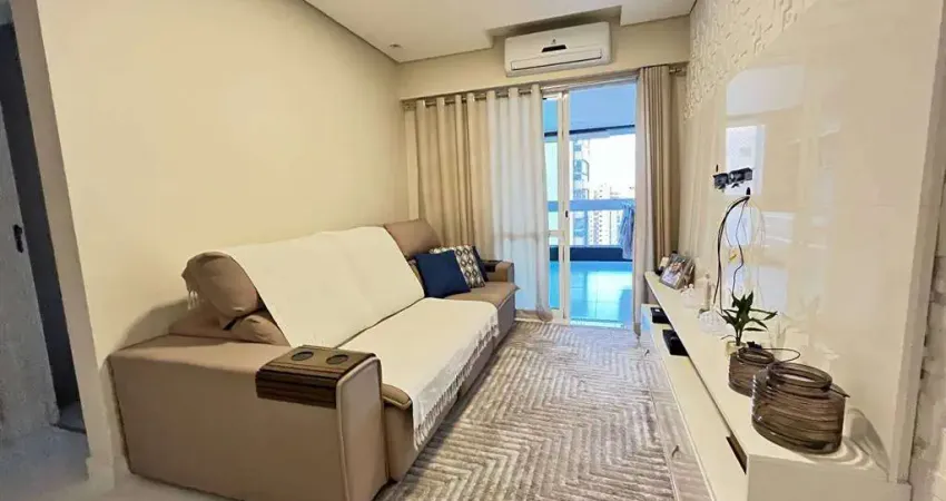 Apto de 2 dorm c/ 2 suítes, mobiliado sacada gourmet, 93 m² de área útil. bairro; tupi.