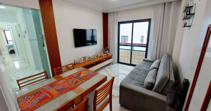 Apto de 2 dorm c/ 1 suíte, PRÉDIO FRENTE MAR, sacada, 55  m² de área útil, Bairro: CAIÇARA.