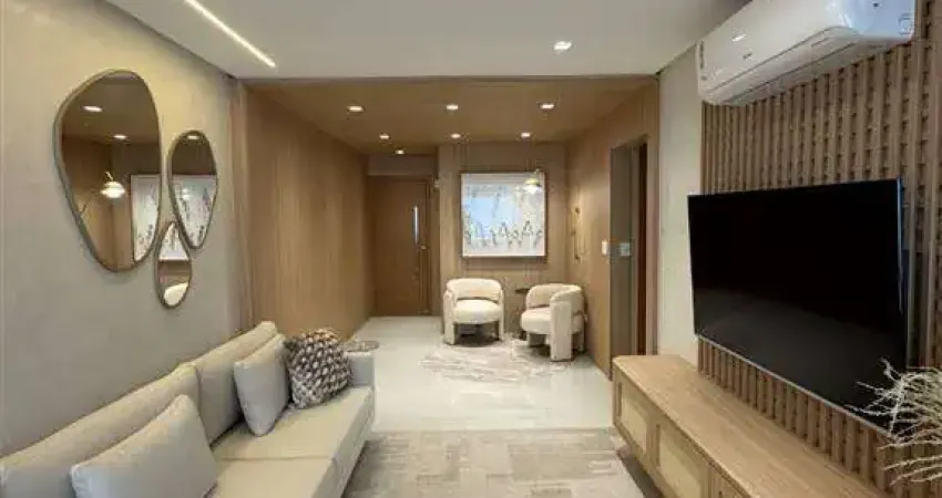 Apto de 2 Dorm c/ 2 SUÍTES, 2 VAGAS, 87 m² de área útil. BAIRRO: CANTO DO FORTE.