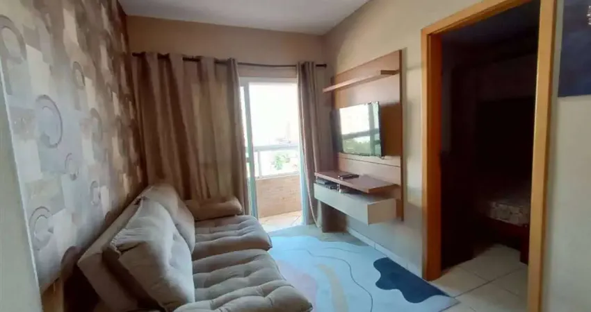 Apto de 1 Dorm,  C/ SACADA, mobiliado, 38 m² de área úitl. BAIRRO: AVIAÇÃO.