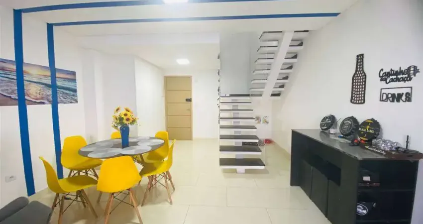 Cobertura duplex , frente mar, c/ 3 dorm sendo 3 suítes, 145 m² de área útil, mobiliada, bairro: caiçara.