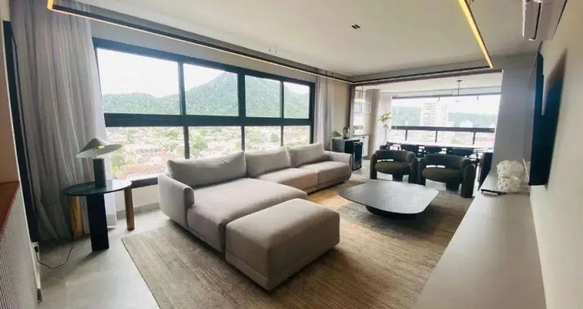 Apto alto padrão, 132 m² de área útil, mobiliado e decorado. bairro: canto do forte.