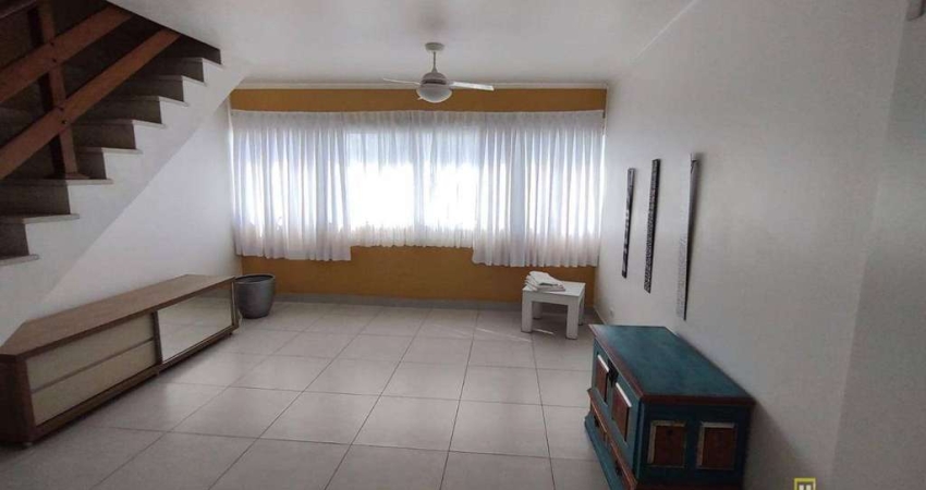 Apartamento Duplex com 2 dormitórios para alugar, 140 m² por R$ 5.400,00/mês - Astúrias - Guarujá/SP