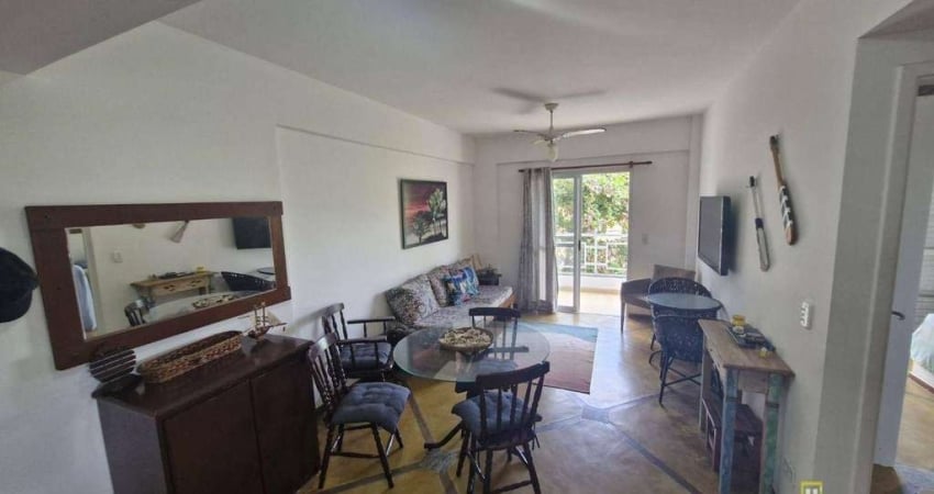 Apartamento com 1 dormitório para alugar, 54 m² por R$ 3.000/mês - Tombo - Guarujá/SP