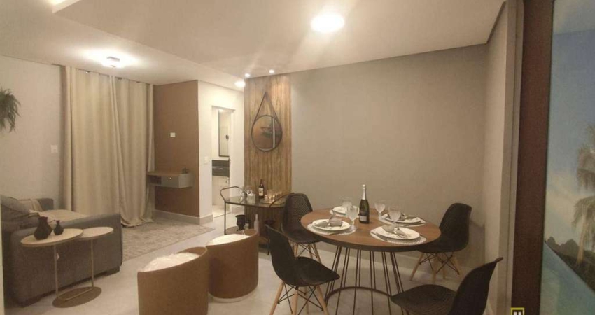 Apartamento semi mobiliado com 2 dormitórios à venda, 56 m² por R$ 340.000,00 - Jardim dos Pássaros - Guarujá/SP