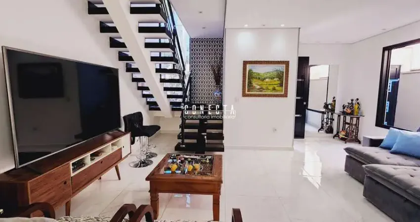 Sobrado em Indaiatuba, Condomínio Montreal com 3  suítes - 168 m²