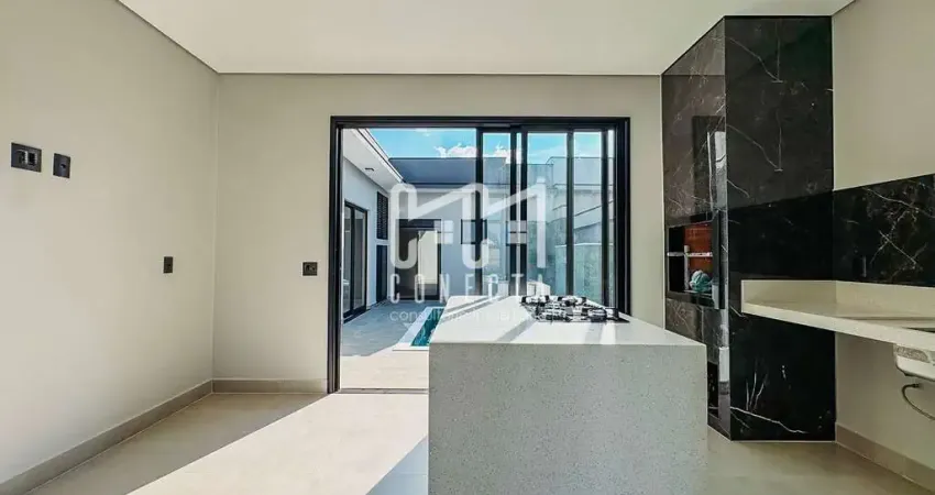 Casa Térrea em Indaiatuba, Condomínio Maria Cândida com 3 suítes - 191 m²