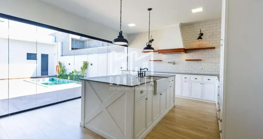 Casa térrea em indaiatuba, condomínio maria cândida com 3 suítes - 190m²