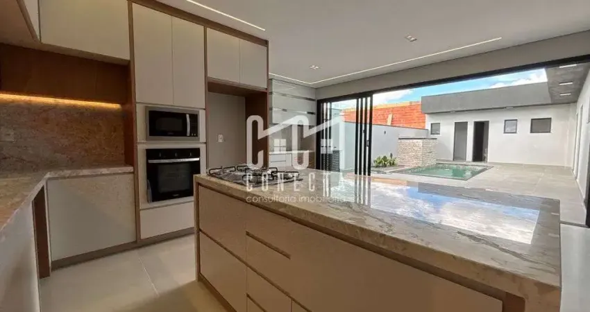 Casa térrea em indaiatuba, residencial evidências com 3 suítes - 219.26 m²