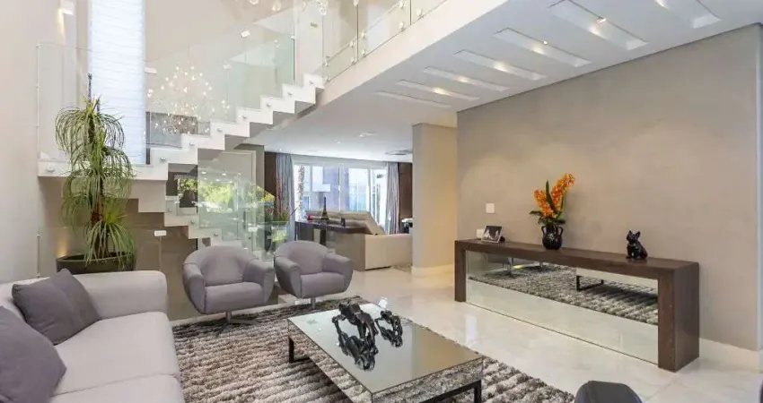 Casa em condomínio, impecável, 100% mobiliada - com 2 suítes e 2 demi-suítes à venda, 453 m² por R$ 4.684.900 - Atuba - Curitiba/PR
