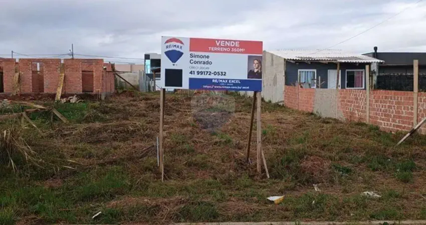Terreno com 360m² à venda no Loteamento Recanto San José, no Barro Preto, São José dos Pinhais/PR por R$ 330.000,00