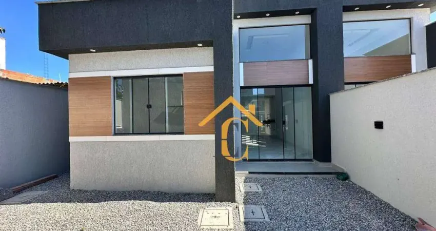 Excelente casa linear com 2 quartos, sendo 1 suíte à venda, 51 m² por r$ 358.000 - village rio das ostras - rio das ostras/rj